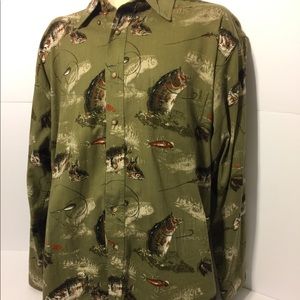 Vintage Redhead Fishing Shirt Large